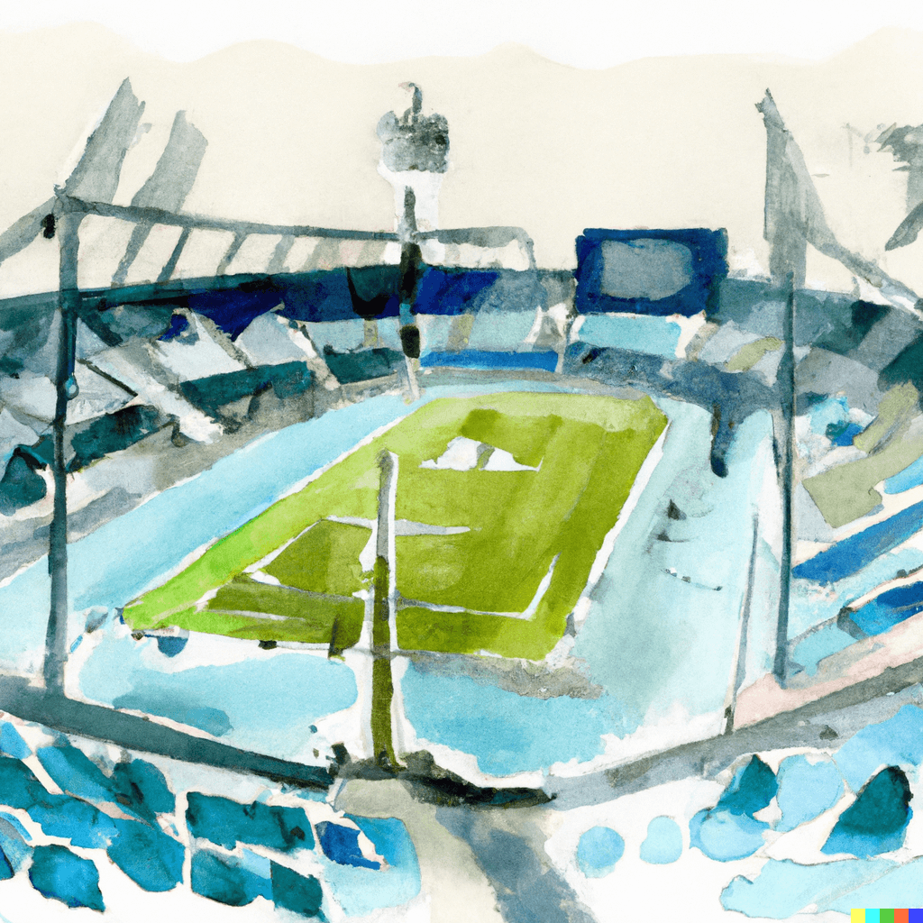 artists rendering of a sports field Seattle Mariners vs. Texas Rangers