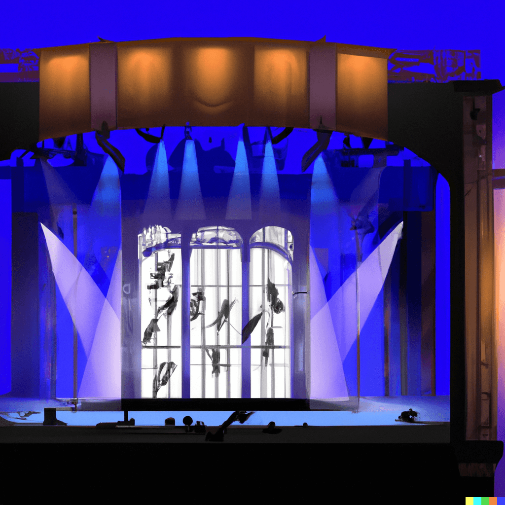 artists rendering of a theatrical live event Blue Man Group At the Astor Place Theatre