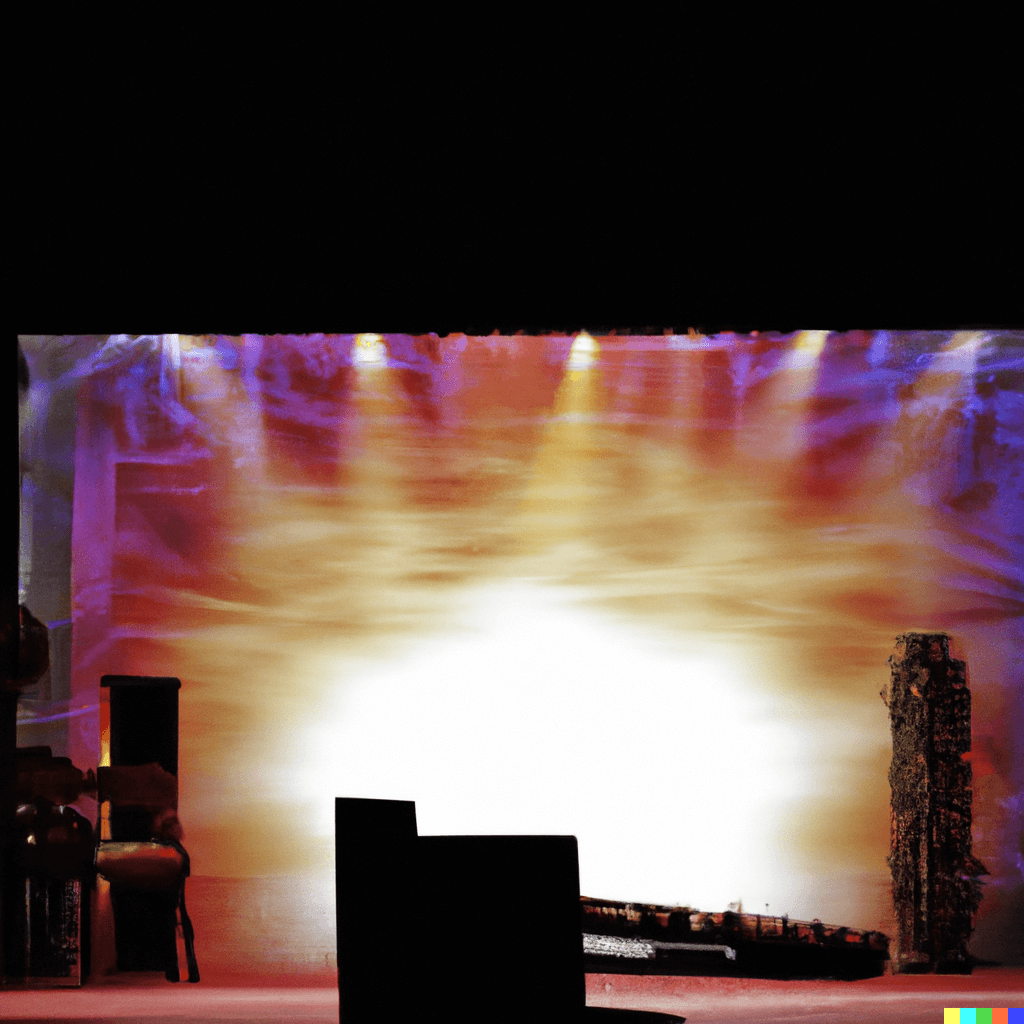 artists rendering of a theatrical live event AMANT MALGRE LUI